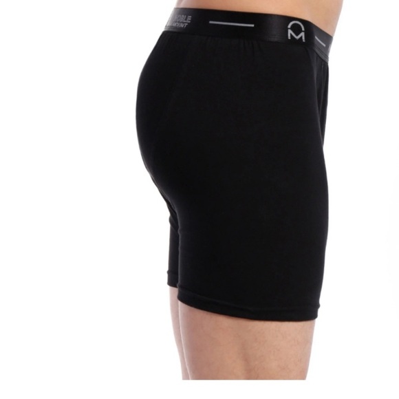 ⚡️Noble Mount Men's Stretch Cotton Knit Boxer Briefs 3-Pack (Black/Gray) - Picture 3 of 3